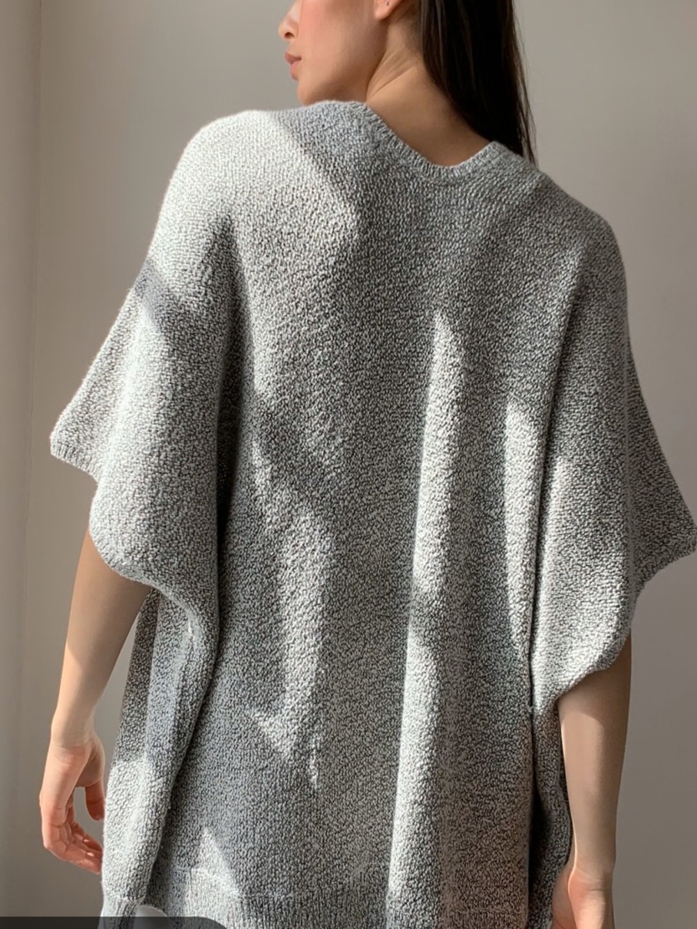 REVOLVE Light Gray Knit Poncho Sweater